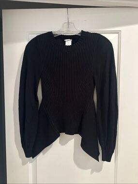 Wolford Black Ribbed Knit Sweater